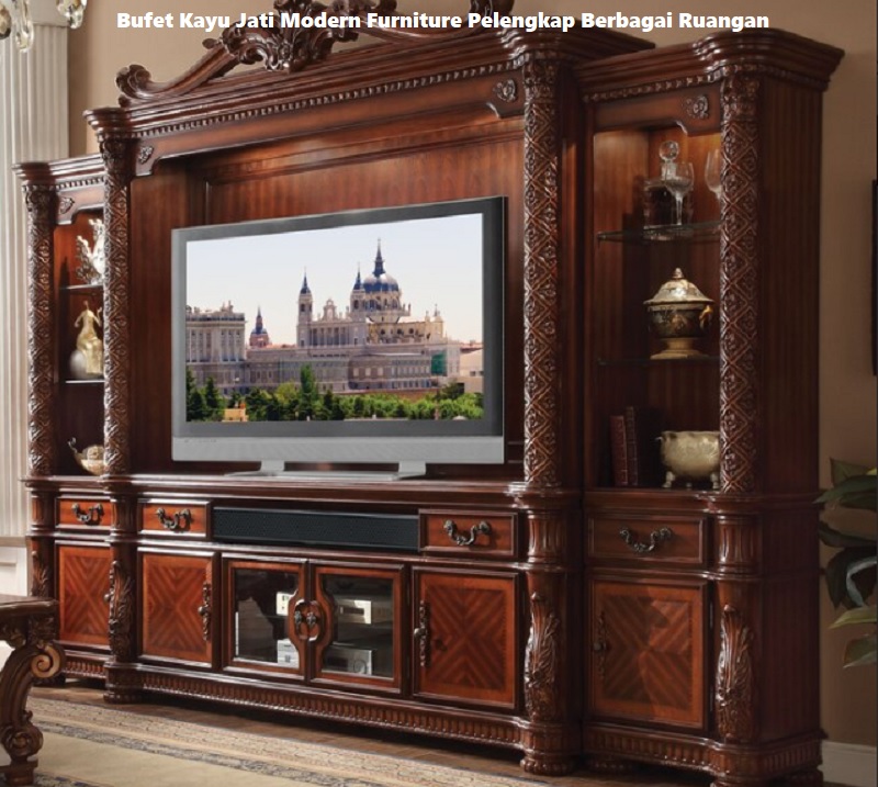 Bufet Kayu Jati Modern